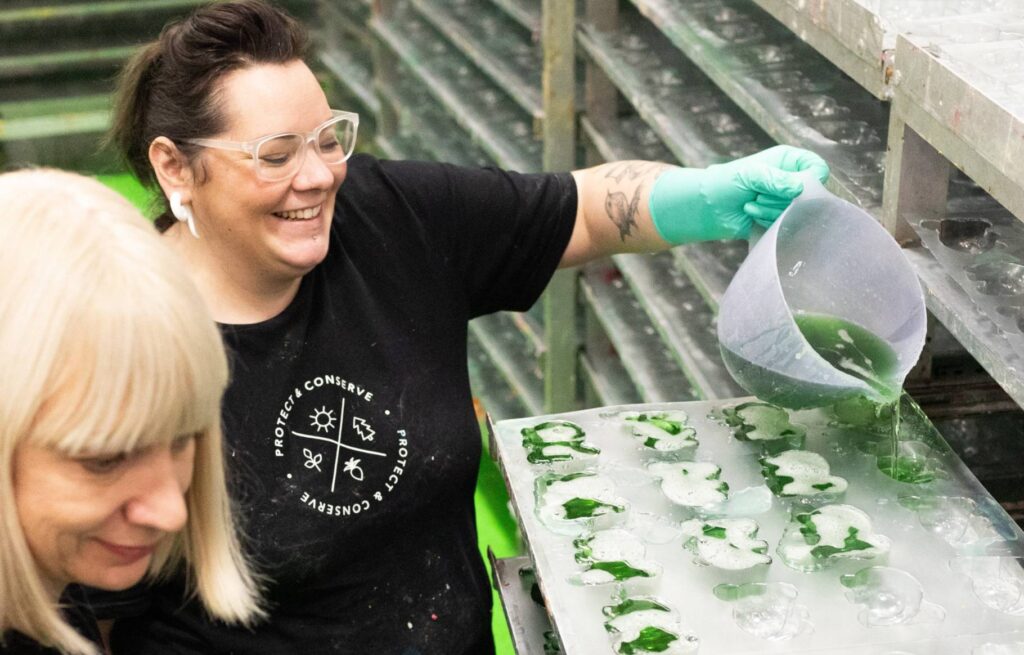 Soap making using caustic soda, with liquid soap